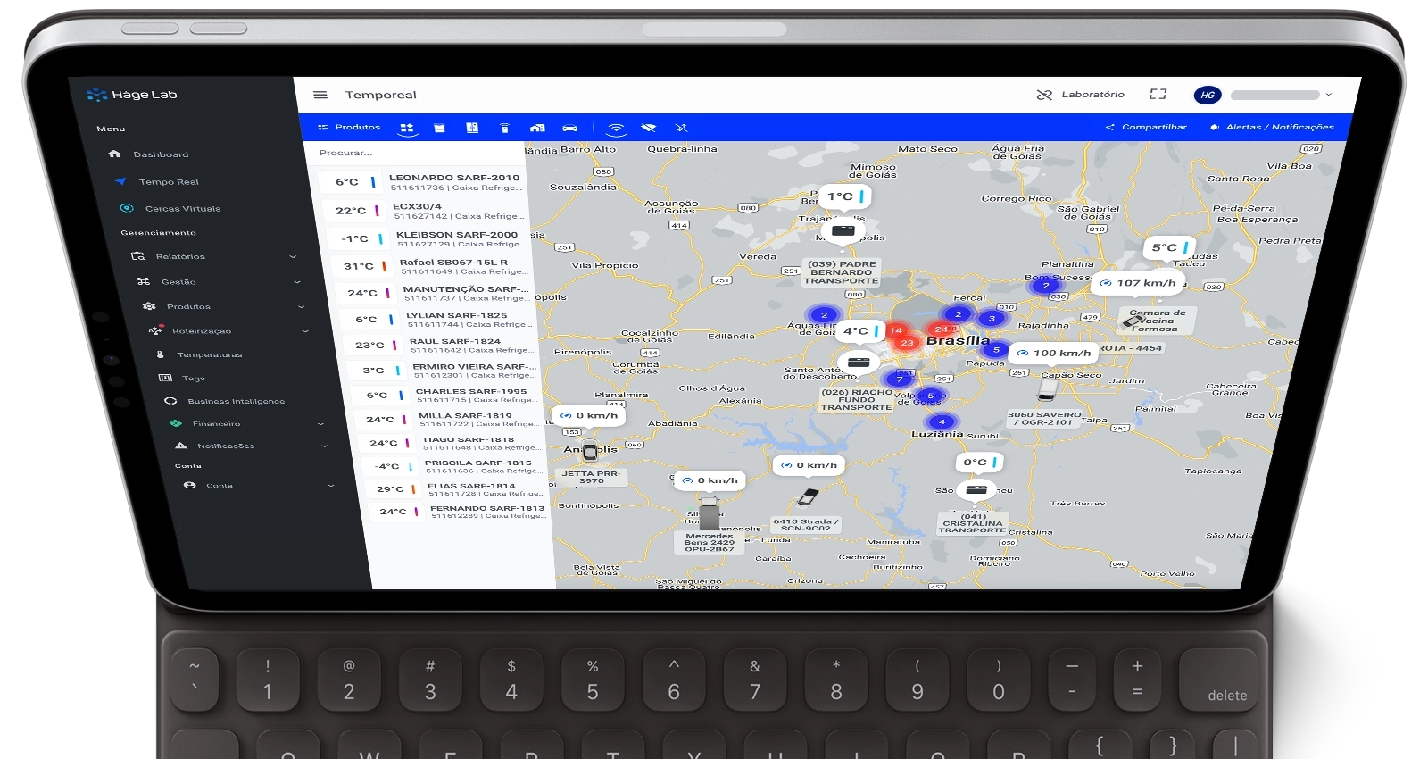 Software e Sistema HageLab para monitoramento de ativos e passivos em tempo real